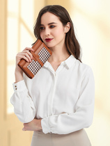 NewBring card bag woman buckle wallet ultra slim and delicate high-end 2021 new driving license leather cover