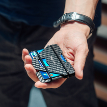 NewBring Carbon fiber wallet Men thin card bag Large capacity Simple multi-function wallet Driving license bag