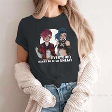 电竞t恤 enemy sisters feminine shirts arcane