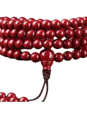 正品天然朱砂手链紫金砂108颗佛珠高纯度男女原矿多圈手串高含量