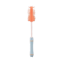 Bottle Brush Silicone Sponge Brush Baby Straw Brush 360 Degree Bottle Cleaning Tool Set Washing Long Handle