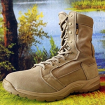 Brown new combat boots mens summer breathable desert boots high-top tactical training boots outdoor hiking shoes mountaineering shoes