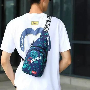 Colorful nylon bag, sports and leisure chest bag, crossbody bag, trendy fashion shoulder bag, mobile phone chest bag