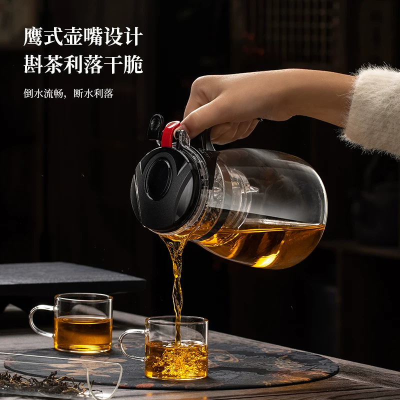 Glass tea set, filter, teapot, increased thickness