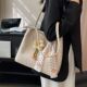 Bags Women's Woven Straw Large Capacity Shoulder Bag 2024 New Summer Beach Shoulder Bag Commuting Tote Bag Hand-held