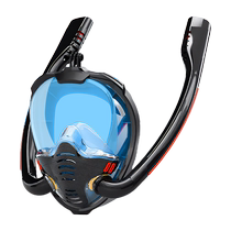 Adult and childrens snorkeling swimming mask swimming goggles and nose protection integrated new breathable mask anti-fog diving three treasures