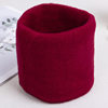 Burgundy velvet children's elastic scarf