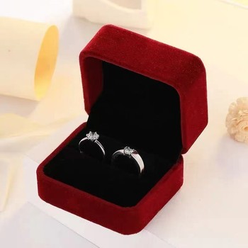 High-end jewelry box proposal diamond ring box high-end jewelry ring pair ring box single small jewelry storage box