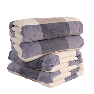 法兰绒毯子盖毯午睡毛巾小被子垫床单人毛毯午休双人双面宿舍