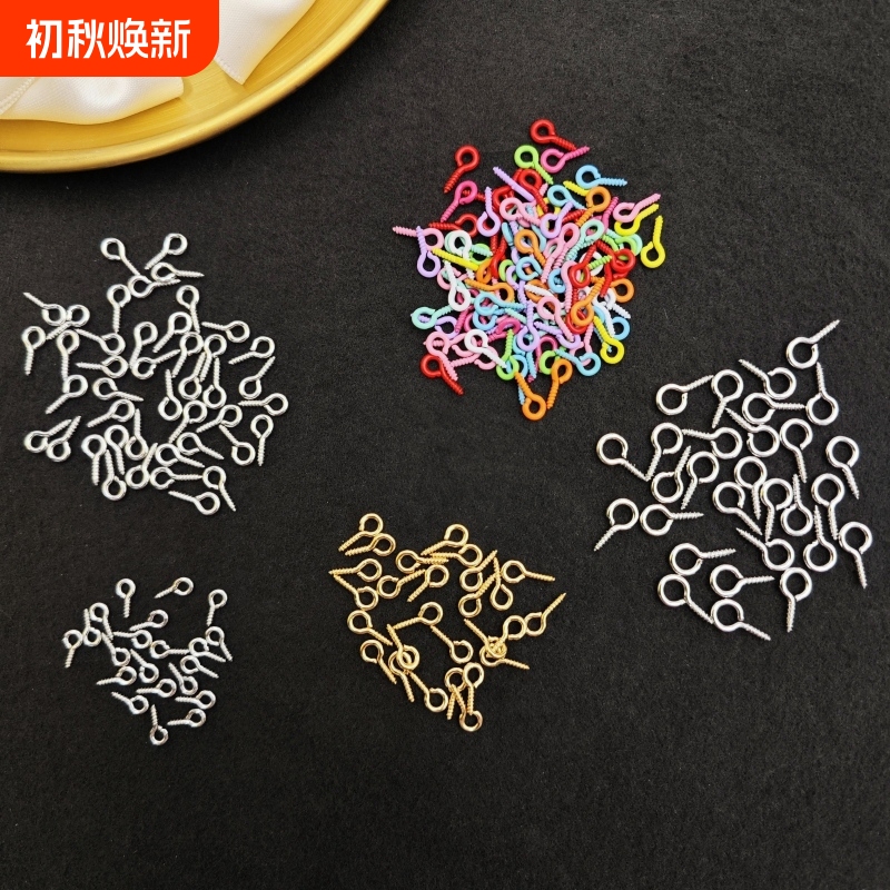 Sheep Eye Screws DIY Accessories, Sheep Horn Screws, Self-Tapping Screws, Hanging Rings, Hooks, Pendants, Keychains, Metal Colorful Pendants Sheep Eye Screws DIY Accessories, Sheep Horn Screws, Self-Tapping Screws, Hanging Rings, Hooks, Pendants, Keychains, Metal Colorful Pendants