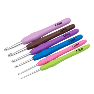 钩针工具套装勾玩偶毛线不锈钢软柄毛衣针diy手工编织材料包加长