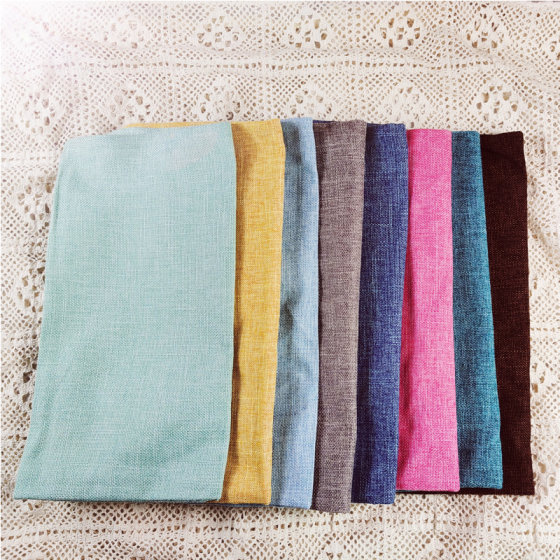 加厚沙发靠枕亚麻抱枕客厅办公室床头大号靠背腰枕套子不含芯靠垫