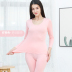 Longsa quần áo mùa thu mùa thu quần womens quần áo mens áo len Modale bông mỏng và womens vòng cổ bottomwarm chặt chẽ đồ lót mùa đông 