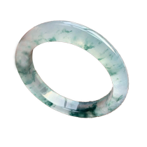High Ice Jade Bracelet Womens Floating Flower Ice Bracelet Quartzite Ice Transparent Flat Bracelet Non-Dulong Jade Jadeite Alternative