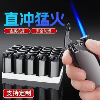 New windproof lighter metal durable high-end genuine inflatable disposable lighter wholesale 50 pieces printed explosion-proof