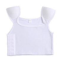 COS shoulder-padded corset underwear with large breasts showing small right angles wide shoulders double doors ultra-flat student chest-wrapped vest thin model for women