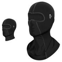 Riding motorcycle lined hood ice silk sun protection full face mask summer windproof neck scarf for men and women black sunshade to absorb sweat