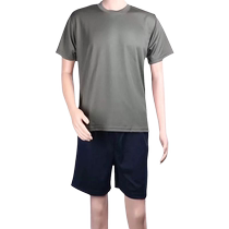 Physical training suit summer short-sleeved shorts military training suit quick-drying breathable round neck T-shirt item number 3543