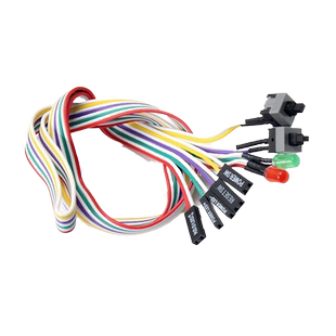 电脑开关线带指示灯重启线主机启动线机箱RESET/POWER开机硬盘