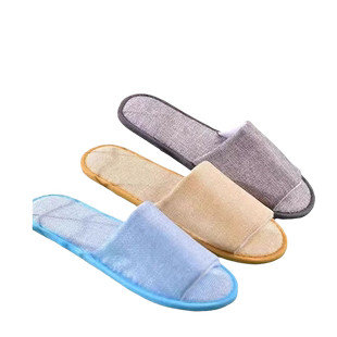 5双一次性拖鞋居家亚麻待客专用酒店宾馆透气防滑加厚会所露趾鞋