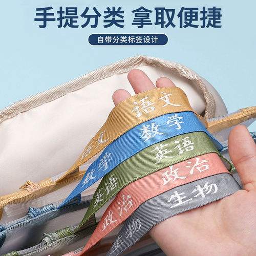 Учащиеся средней школы. Сумка для классификации сумки для классификации. Оттягивание пакета с двойной слойной сеткой.