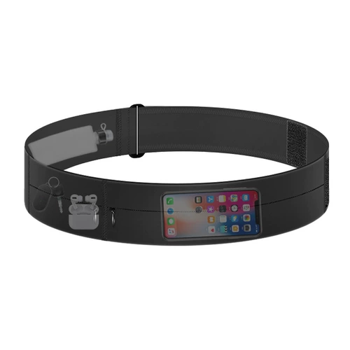 Спортивная поясная сумка подходит для мужчин и женщин, водонепроницаемый универсальный мобильный телефон для спортзала, дорожный невидимый ремень, лента, защищает от пота