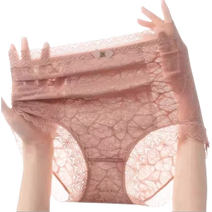 啄木鸟内裤女薄款2024新款无痕三角裤收腹提臀裤性感蕾丝高腰塑形
