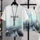 2024 Summer Casual Sports Suit Men's Ice Silk Fashion Youth Summer Wear Short Sleeve Shorts Complete Set