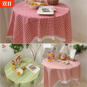 Nordic cotton linen plaid picnic tablecloth checkered fabric student desk coffee table cloth kindergarten rectangular table cloth Nordic cotton linen plaid picnic tablecloth checkered fabric student desk coffee table cloth kindergarten rectangular table cloth