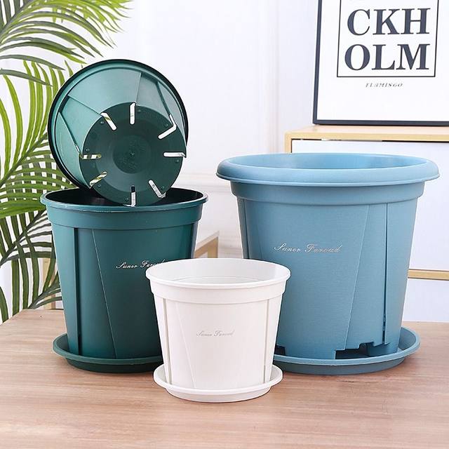 Qingshan Pot Root Control Flower Pot Thickened ຂະຫນາດໃຫຍ່ສີຂຽວ radish Gallon Pot ອິນເຕີເນັດໃຫມ່ສະເຫຼີມສະຫຼອງພາດສະຕິກໂຮງງານຜະລິດຂາຍໂດຍກົງ Balcony Desktop