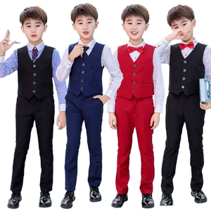 元旦儿童朗诵礼服男童主持人套装演出服花童小学生口才演讲表演服