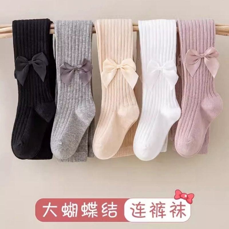 <!--女童连裤袜春秋薄款纯棉婴儿童袜裤高腰小童打底袜女孩白色舞蹈袜-->