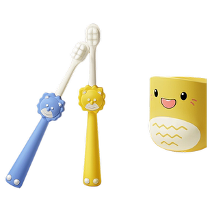 牙刷儿童宝宝软毛0-1-2-3到6一12以上小孩婴儿幼儿乳牙刷专用牙膏