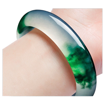 Genuine jade bracelet, emerald jade bracelet, special price women's ice type floating flower jade bracelet in gift box