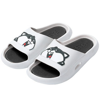 High-quality slippers men's summer outer wear soft bottom non-slip bath one word drag trend thick bottom stepping on shit sense sandals and slippers