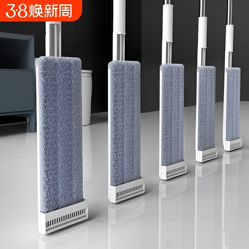 Flat Mop for Home Use, One-Step Cleaning Mop, 2026 New Model, Hands-Free Washing Mop, Lazy Mop for Floor Cleaning, Manual Water Scraping Mop