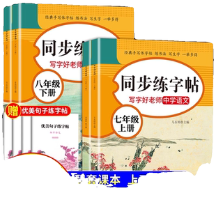 2024七年级八年级语文字帖练字帖人教版7上8下练字控笔训练练习初一初二写字课课练初中生年p作文课本九年正版9年级优秀精选学习