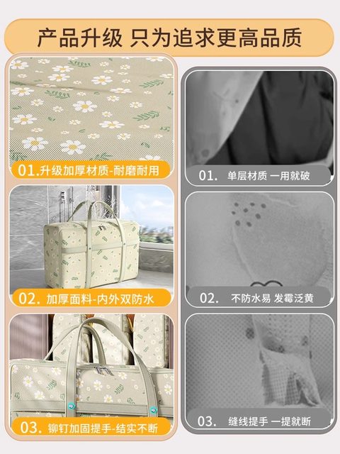 Quilt storage bag moving and packaging clothes luggage sorting bag household large capacity quilt special tool