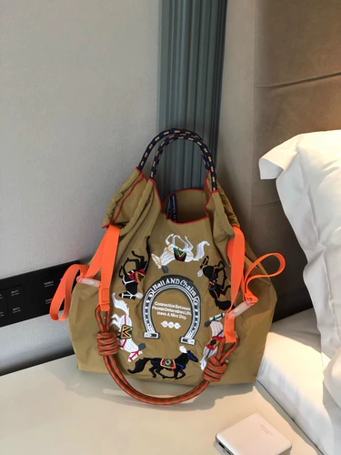 Японская сумка с шариковой цепочкой, портативная, 2024, новая женская сумка Gao Yuanyuan, экологически чистая сумка с вышивкой в ​​том же стиле, сумка для покупок