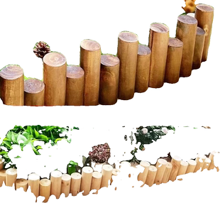 防腐木栅栏花园围栏室内庭院篱笆户外阳台装饰室外碳化小木桩护栏