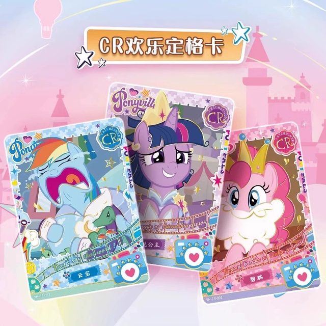 ບັດເກມ My Little Pony Card Friendship Eternal Fun Movie Pack No. 1 1 Pinkie Pie Rourou CR Card Toy Huiyue