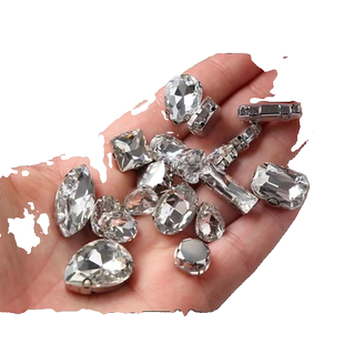 高端衣服装饰DIY水晶玻璃手缝钻石辅料水滴重工手工钉珠材料配件