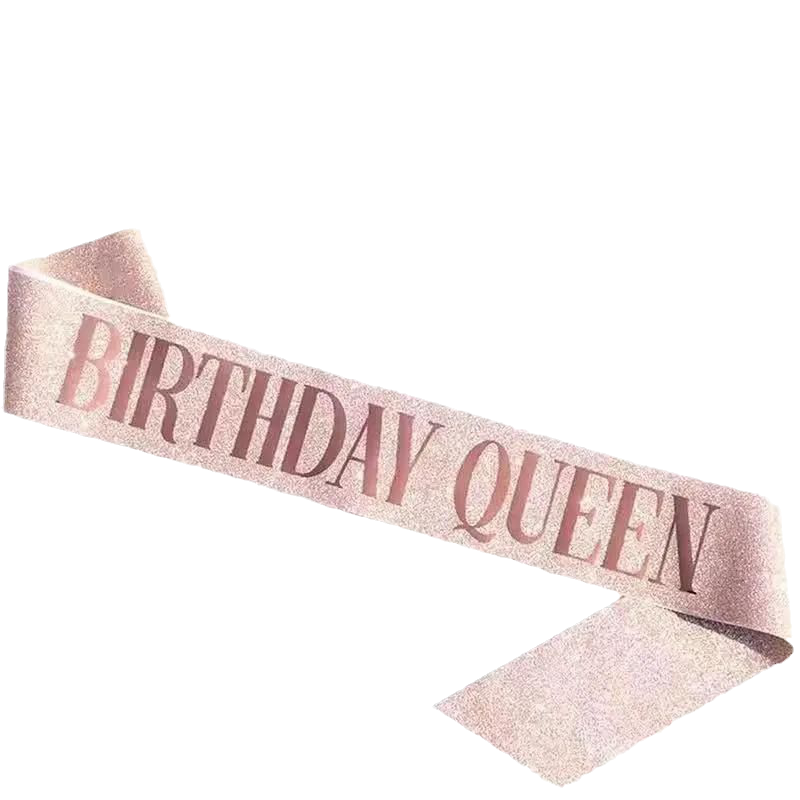 网红拍照生日皇冠头饰肩带绶带女孩派对装饰氛围感道具场景布置