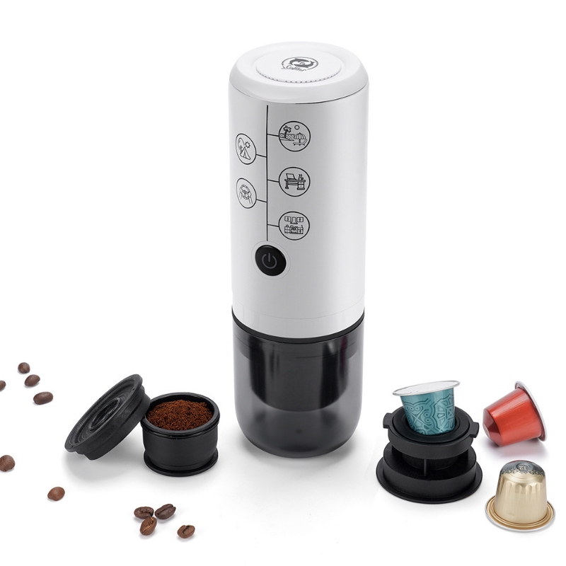 Icafilas Mini Multi-Functional Capsule Coffee Machine Italian-Style Two-In-One Wireless Car-Mounted Espresso Coffee Machine Icafilas Mini Multi-Functional Capsule Coffee Machine Italian-Style Two-In-One Wireless Car-Mounted Espresso Coffee Machine
