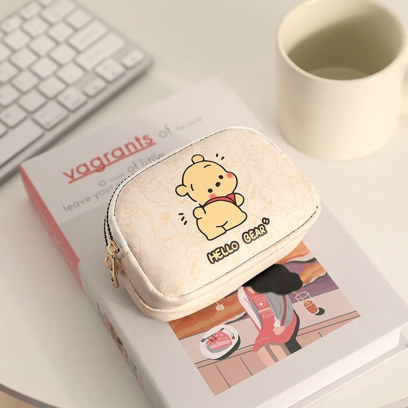 Cute Mini Coin Purse for Women, Children's Wallet, Student Small Wallet, Compact Key Holder with Double Zipper, Cartoon Design