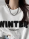 다목적 티타늄 강철 쿠바 목걸이 힙합 남자와 여자 트렌디 한 멋진 스웨터 체인 커플 간단한 스웨터 체인 쇄골 체인 금속