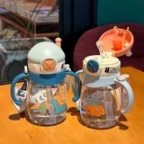 Летний мультяшный детский высококачественный стакан для детского сада, детская портативная ручка со стаканом, защита при падении