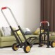 Small grocery shopping cart foldable silent storage bucket trolley trolley portable stair climbing cart