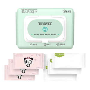 手口湿巾纸80片1大包+独立装清洁湿巾3片+独立湿巾3片