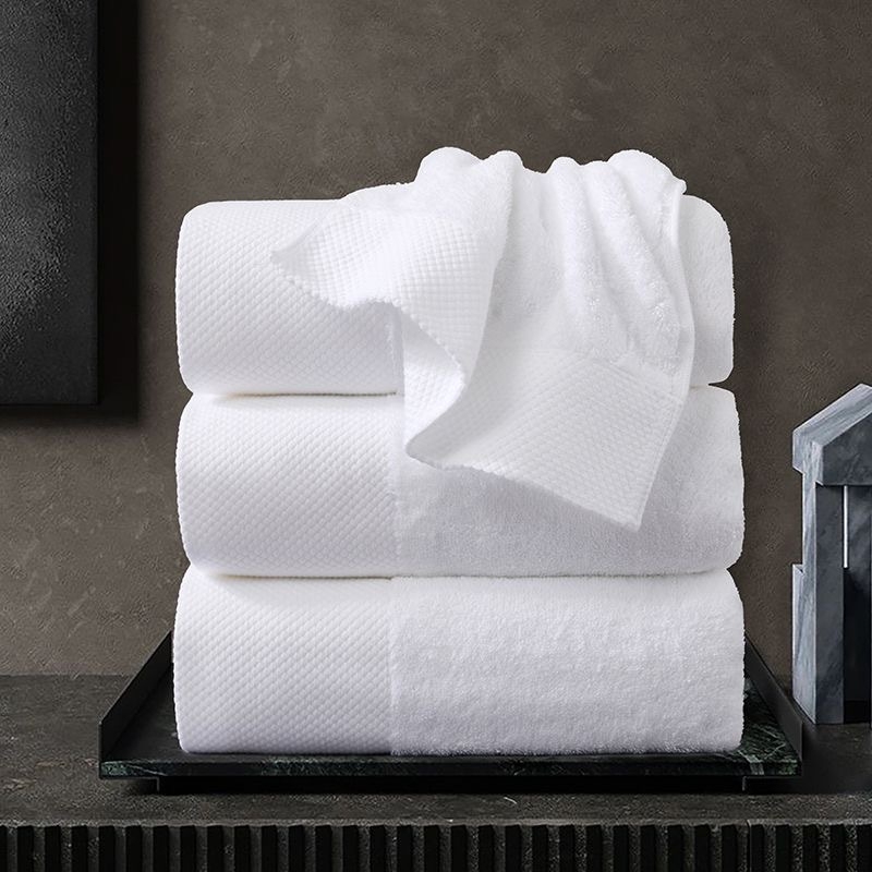 Five-Star Hotel Towels, Bath Towels, White Pure Cotton Face Towels, Beauty Salon Hot Compress Towels, Hotel and Guesthouse Exclusive Embroidered Logo